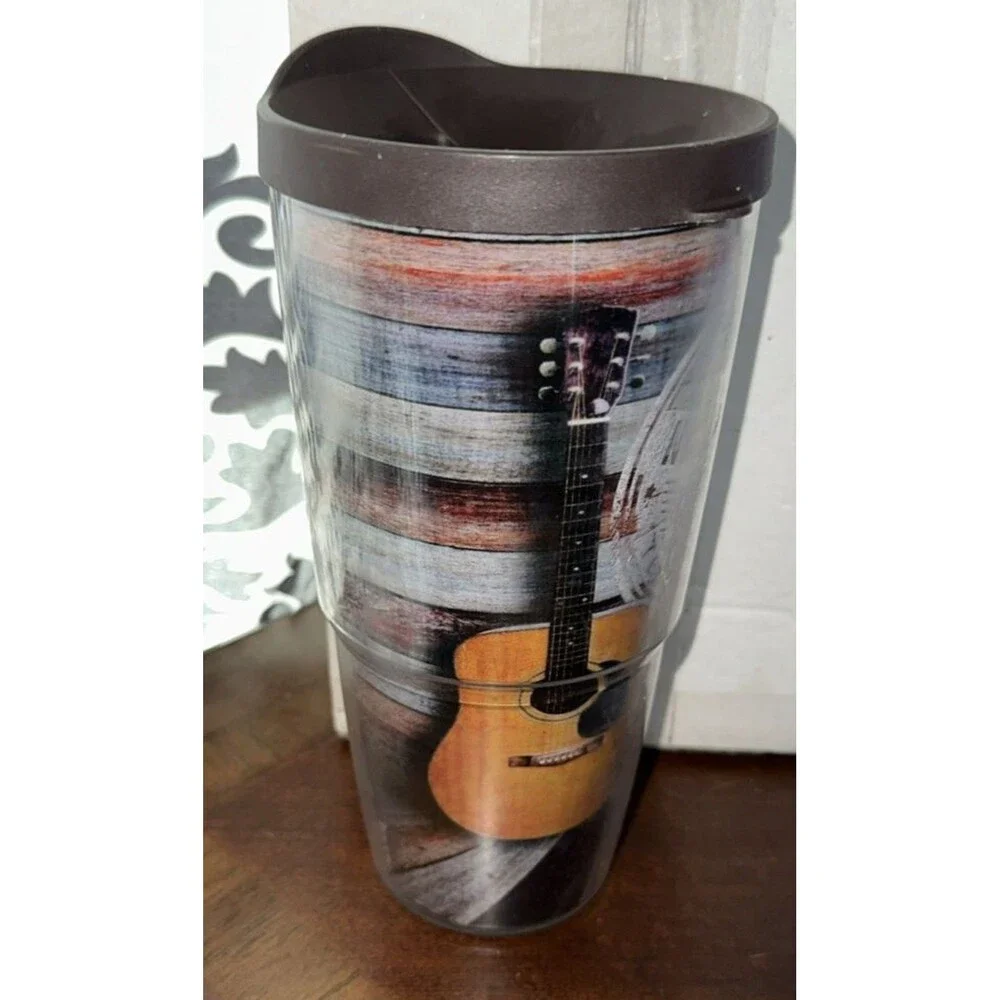 Nashville Guitar Hot Cold Tervis Insulated Tumbler 24 oz In Great Condition
